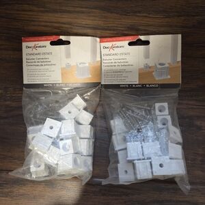 2 Bags Decorators STANDARD ESTATE Baluster Connectors White